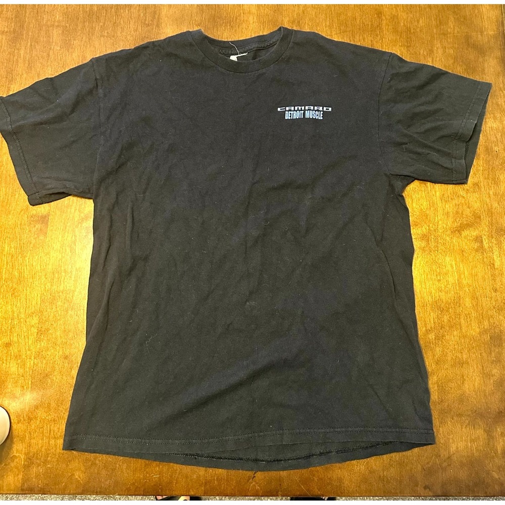 Delta Detroit Muscle Chevrolet Camaro T Shirt Mens Black Graphic Print Crew Neck